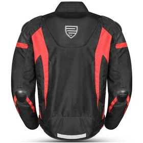Resim Motoanl Motosiklet Montu Full Korumalı Titanyum 4 Mevsim Maxdura Hörgüçlü Model Mont Kırmızı 