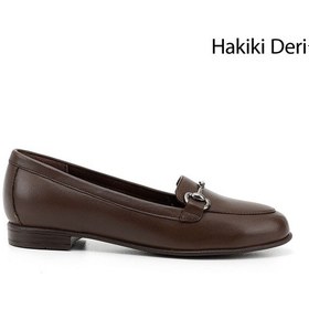 Resim Gönderi(R) Gönderi R Kahve Antik Hakiki Deri Tokalı Babet Kahverengi 