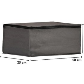 Resim 3'lü Set Baza Altı Düzenleyici Küçük Boy Hurç Antrasit Gri 50x25x20 Cm Gri 