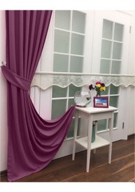 Resim Evdepo Home Deniz Soft Pileli Fon Perde Mor (472871002) Mor 