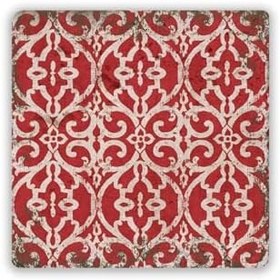 Resim Oscar Stone Decor Doğaltaş Baskılı Bardak Altlığı Tile Desen Dsn24-1 
