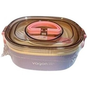 Resim Vagonlife Paslanmaz Çelik Tek Bölmeli Yemek Kabı - Lunch Box VGN-XC540 1000 ml 