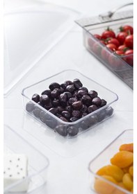 Resim Akrilik Barok Füme 6 Bölmeli Tek Kapaklı Büyük Kahvaltılık Füme 