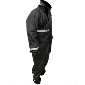 Resim Motoanl Motosiklet Lüx Pvc Yağmurluk Dikişsiz Frekans Suya ve Rüzgar Karşı Dayanıklı Reflektörlü Motor Yağmurluğu 