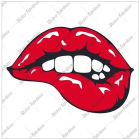 Resim Dudak Kadın Güzel Dudak Rujlu Dudak Sticker 00040 