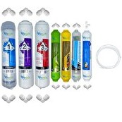 Resim Pemax Water Solutions Kapalı Kasa Su Arıtma Cihazlarına Uygun STD 7'li Mebransız Alkali-Mineral-Detox-Tatlandırıcı Set 