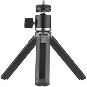 Resim Jeemson Alüminyum Masaüstü Tripod + Çift Kullanimlı Soğuk Ayaklı Bulb Kafa, 360 Derece Döner, 3 Kg Yük Taşıma, 2 Seviye Yükseklik Ayarı, 1/4 Vida Ve Soğuk Ayaklı Montaj 