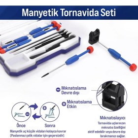 Resim Workpro WP200531 12 Parça Cr-V Elektronikçi Hassas Profesyonel Onarım Seti 