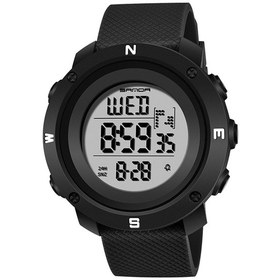 Resim Sones Skmeı 2021 Kare Büyük Kadranlı Üçlü Hareket Erkek Spor Saati Şeffaf Pembe 