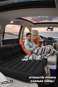 Resim Xolo Tesla Sedan Modellere Uyumlu Araç Içi Şişme Yatak Iki Yastıklı, Araba Seyahat Ve Kamp Yatağı 