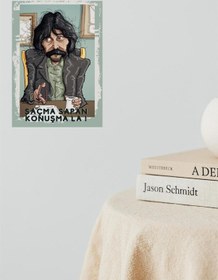 Resim Deli Deli Konuşma La Ahşap Duvar Posteri 28 X 20 2892 