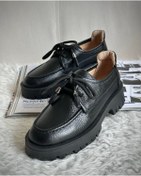 Resim TakıDolabı %100 Hakiki Deri Bağcıklı Siyah Kadın Makosen Ayakkabı – Rahat ve Şık Günlük Ayakkabı 