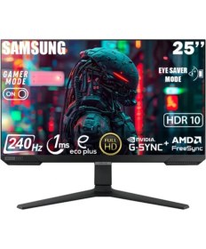 Resim Samsung 25" 1 Ms 240 Hz HDR10 G-Sync Full Hd Odyssey G4 IPS LED Monitör 