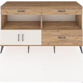 Resim Hyperion Konsol 2 Raflı 3 Çekmeceli 2 Kapaklı 176x44x99 Çam-aytaş Çam-aytaşı/çam 