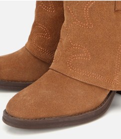 Resim Hotiç Kadın Süet Deri Taba Dikiş Detaylı Kovboy /western Topuklu Bot 01boh315740a370 01boh315740a370 Taba 