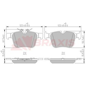 Resim Braxıs Aa0618 Fren Balatası Arka C-class W205 14 S205 14 C205 15 A205 16 