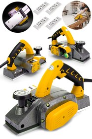 Resim STEİNER Alman Titan 4200 Watt Bakır Sargılı Metal Şanzuman Çift Bıçaklı Planya Rende Makinesi + 4 Bıçak 