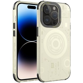 Resim İphone 14 Pro Max Uyumlu Zore Wireless Şarj Özellikli Desenli Hot Kılıf-gold Gold 