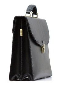 Resim Abess Evrak Çanta , Özel Tasarım , El Yapımı , Lüks Hakiki Deri , Siyah 