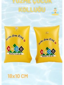 Resim Sarı Renkli Abcd, Üçgen Kolluk 3-6 Yaş İçin Yüzme Kolluğu, Deniz Ve Havuz Aksesuarları Sarı 