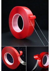 Resim Çift Taraflı Şeffaf Silikon Bant 10mm X 5mt 2 Adet 