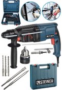 Resim STEİNER Germany Technology 3000 Watt 5 Joule Kırıcı Delici Hilti Darbeli Matkap + 1 Mandren + 5 Uç 
