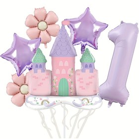 Resim 6 adet Pembe Kale Balon Seti, Doğum Günü Partisi Süslemeleri, Yıldönümü Dekorasyonları 
