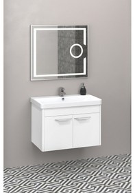 Resim Mauna 80 Cm Banyo Dolabi Mercekli Led Ayna - Beyaz (Boy Dolap Hariç) Çok Renkli 