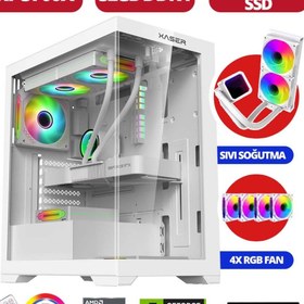 Resim Xaser Delux x2 Ryzen 7 5700X 32GB Ram 1tb M.2 Nvme SSD 8gb RTX4060 Sıvı Soğutmalı Oyuncu Bilgisayarı 