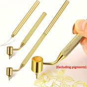 Resim İnce Çizgi Yazı Uçlu Boya Kalemi, Detaylı İncelikli Boyama Kalem, Hassas Tamir ve Düzeltme İçin 0.3mm/0.4mm/0.5mm/0.7mm Altın Pirinç Eğimli Uç, Taş Kırıkları ve Çizik Onarımı için Mükemmel 