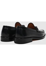 Resim Cabani Hakiki Deri Siyah Açma Tokalı Erkek Klasik Ayakkabı-siyah 