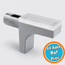 Resim Nzb (50 Adet) Raf Pimi Düz Vantuzlu Cam Ahşap Metal Raf Tutucu Çivisi Mobilya Dolap Pimi 
