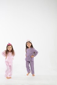Resim BeeTeekids Little Purple Unisex Çocuk Pijama Takımı 