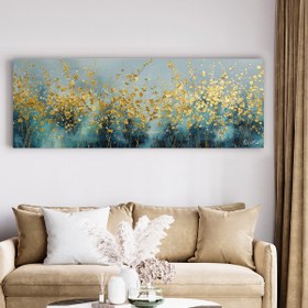 Resim Altın Ve Mavi - 140x50 