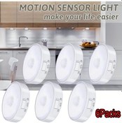 Resim Chuangyinshop 6 Adet Şarj Edilebilir Hareket Sensörlü Usb Led Duvar Ve Bahçe Aydınlatma Beyaz 