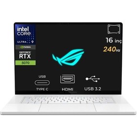 Resim Asus Rog Zephyrus G16 GU605CP-QR066-K01 Ultra 9-285H 32 GB 4 TB SSD 8 GB RTX5070 16" Dos Dizüstü Bilgisayar 