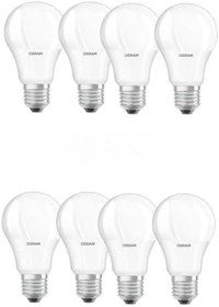 Resim Osram 10W (75W) E27 Led Ampul 6500K Beyaz (8 Adet) 