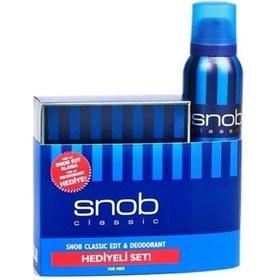 Resim Snob Classic Deodorant Hediyeli Erkek Parfüm Seti 