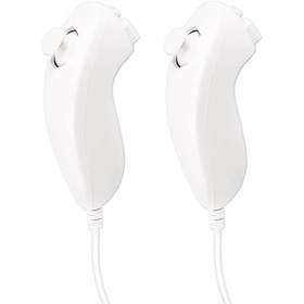 Resim Yunboo Nintendo Wii/wii U İçin 2'li Nunchuk Kablolu Oyun Kolu - Sağ/sol El Uyumlu, Hareket Kontrolü Ve Doğal Hareketler İçin 