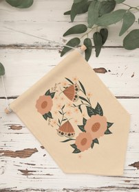 Resim Ofis Duvar Dekoru, Pinterest Oda Dekoru, Boho Kanvas Flama Askılı Duvar Örtüsü Ve Süsü NO:500 - Renkli - 20 / 70 x 100 