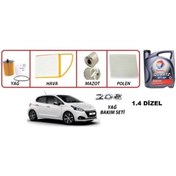 Resim Total Peugeot 208 Uyumlu 1.4 Dizel Yağ Bakım 5li Set 5w30 Ecs Euro5 