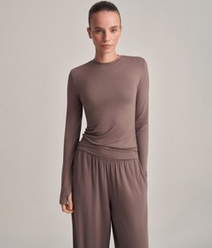 Resim SOFT LOUNGE LONG TEE MINK - M 