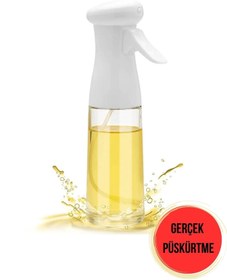 Resim Püskürtmeli Air Frey Cam Sprey Yağ Şişesi Zeytinyağı Limon Püskürtücü Yağdanlık 200 Ml 