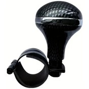 Resim Dashanshop Karbon Fiber Dokulu Direksiyon Simidi Aksesuarı Siyah Abs Reçine Tasarruf Topu 360 Derece Dönebilir Anahtarlık Halkalı Siyah 