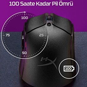Resim Hyperx 6n0b0aa Pulsefire Haste 2 Black Wireless Gaming Mouse 