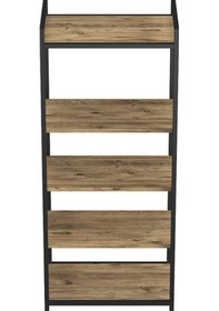 Resim Melli 5 Raflı Atlantik Çam Metal Mutfak Rafı Modern Çok Amaçlı Raf Bej 