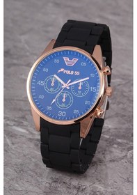 Resim Ples004r01 Erkek Saat Dekoratif Göstergeli Kadran Silikon Kordon 