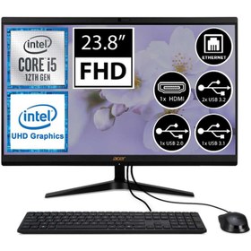 Resim Acer Aspire C24-1700 DQ.BJWEM.006 i5-1235U 8 GB 256 GB 23.8" Dos FHD AIO Masaüstü Bilgisayar 