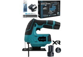 Resim Jetvolt Profesyonel Çift Akülü 12 Volt Li-Ion Şarjlı Dekupaj Testere - Mavi 