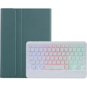 Resim Kaneed A0N5BS Pad 5 Için Renkli Işıklı Bluetooth Klavye ve Suni Deri Kılıf (Yurt Dışından) 